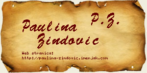 Paulina Zindović vizit kartica